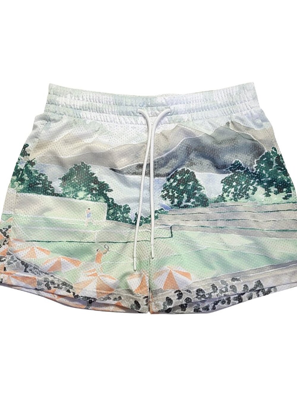 Abercrombie Fitch Getaway Scenic Print Mesh Shorts Sz Medium